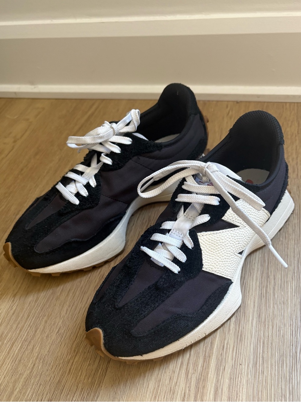 New Balance 327 Black and White